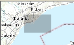 Screen capture of mini-map, which appears in the bottom right hand corner of the geoPortal viewer.